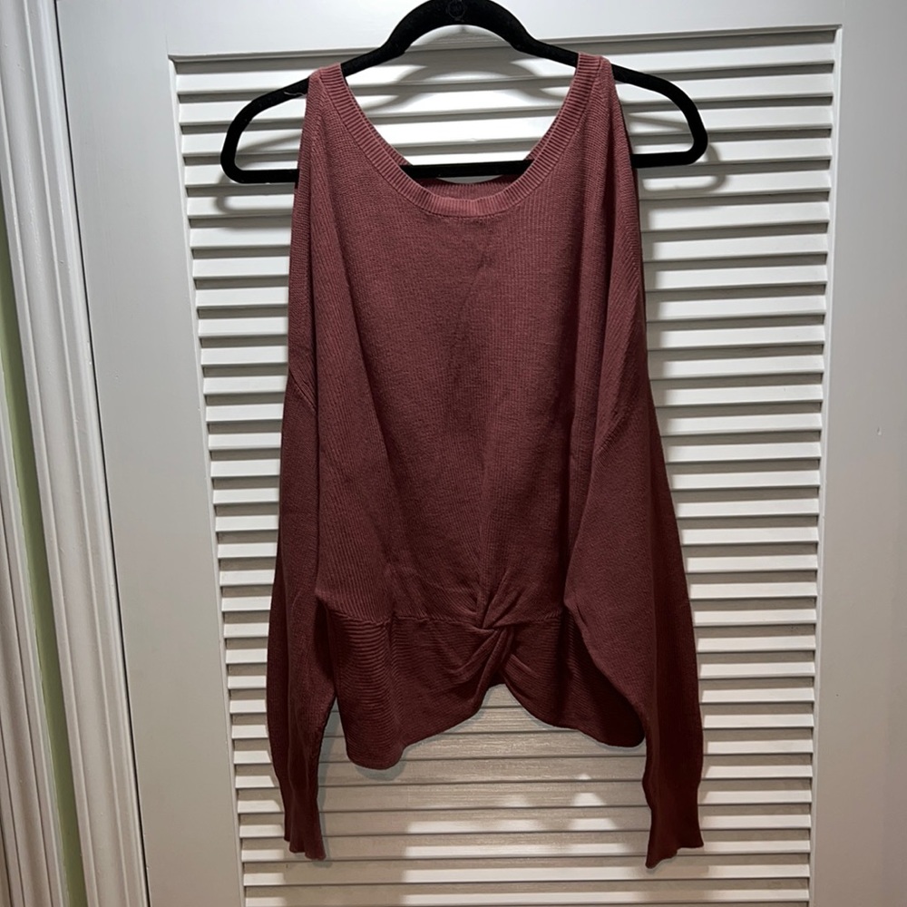 Express cold shoulder sweater top